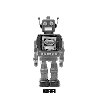 buero-fuer-interaktion roboter hoch die hände hochdiehände brfi Sticker