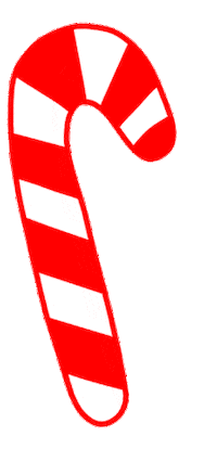 Candy Cane Christmas Sticker