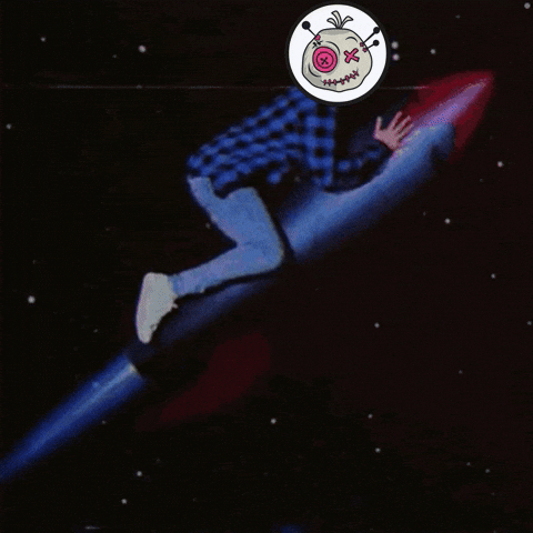 voodootoken giphyupload meme memecoin to the moon GIF