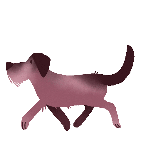 Dog Walk Sticker by Artificial Group