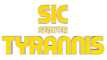 Sic Semper Tyrannis Sticker by OpticalArtInc.