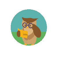 LioxFoundation love heart owl minerva Sticker
