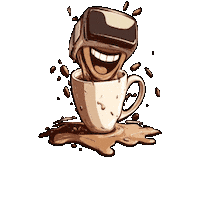 Metaverse-Inspired metaverse vr virtual reality coffee mug Sticker