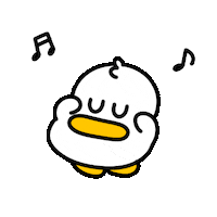 420gram00 happy dance character duck Sticker
