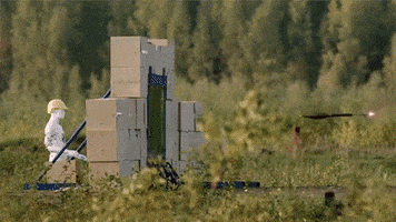 glass hitting GIF