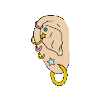 Claires_Stores earrings piercing piercings claires Sticker