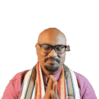 Namaste Namaskar Sticker by popupster