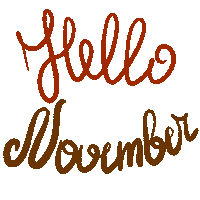 Falling Leaves Hello Sticker