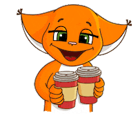 coffee squirrel Sticker