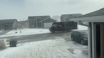 Delivery Drivers Brave Blizzard Conditions in South Dakota