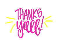 thanks Sticker by All She Wrote Notes