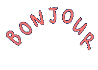Bonjour Hello Sticker