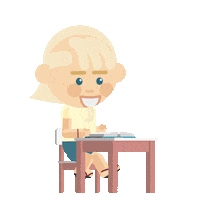 Illustration Estudiando Sticker by MKT Marketing Digital