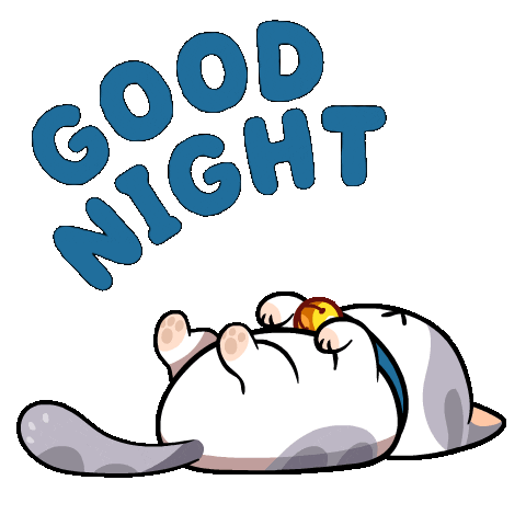 Tired Good Night Sticker by Mino Games