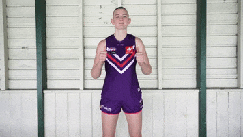 Thumb Thumbs Up GIF by Fremantle Dockers
