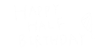 Birthday Half Sticker
