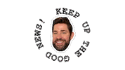 John Krasinski Sgn Sticker by SomeGoodNews
