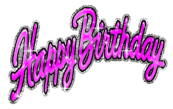 Happy Birthday Glittery Sticker