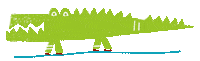 Tired Crocodile Sticker by kreisrund-redaktion.de