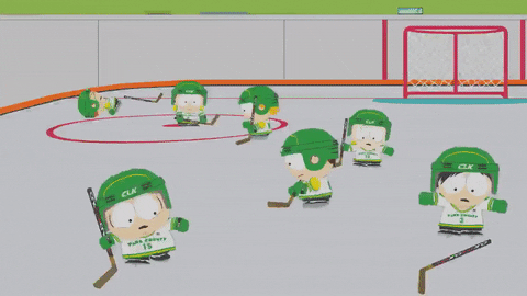 hockey falling GIF by South Park 