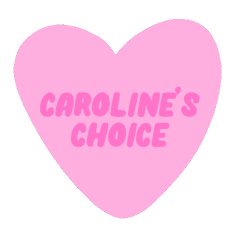 Heart Pink Sticker by Caroline's Choice