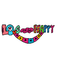 Love Happy Sticker