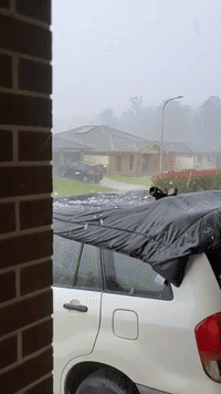 Summer Hail Storm Strikes Town on New South Wales Mid North Coast