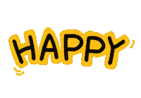 Happy Text Sticker
