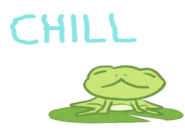 chill frog GIF