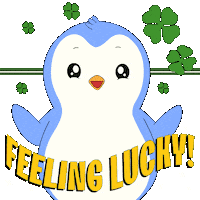 St Patricks Day Good Luck Sticker by Pudgy Penguins