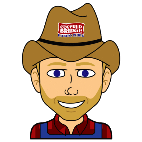 coveredbridgechips potato chips canadian farmer Sticker