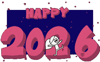 Happy New Year Sticker by Minka Comics