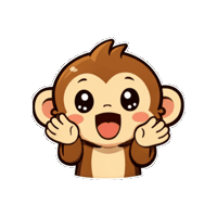 Monkey Blink Sticker
