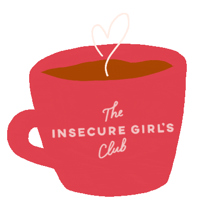 InsecureGirlsClub giphyupload coffee tea mug Sticker