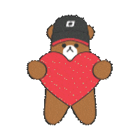 In Love Bear Sticker by JAGO COFFEE