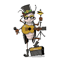 Rock Guitar Sticker by Louhela Jam