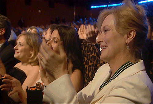 happy meryl streep GIF by BAFTA