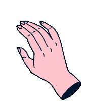 Hand Waiting Sticker by Vera Dement
