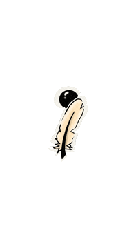 Feather Pena Sticker