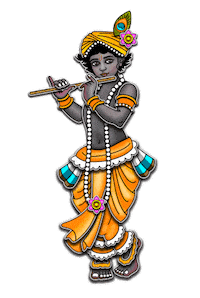 Hare Krishna Flute Sticker