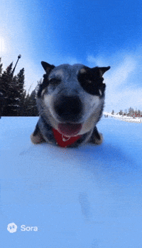 Granteeoh dog snow ski sydney GIF