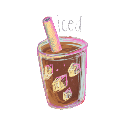 Happy Iced Coffee Sticker