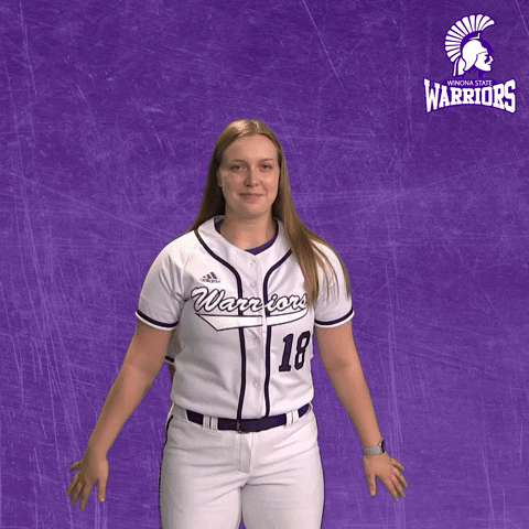 Warriors Softball GIF by WinonaStateATH
