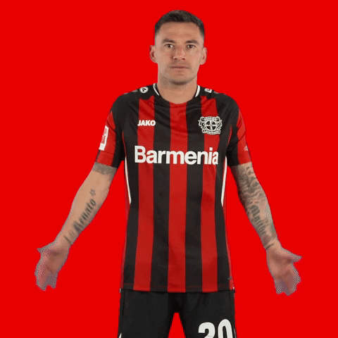 Charles Aranguiz Shrug GIF by Bayer 04 Leverkusen