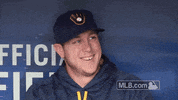 milwaukee brewers laughing GIF by MLB