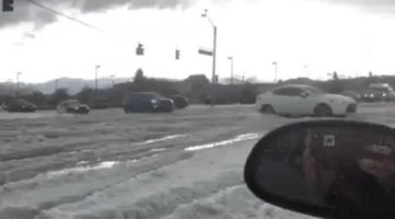Hailstorm Turns Colorado Streets White