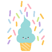 Happy Soft Serve Sticker by Kawanimals