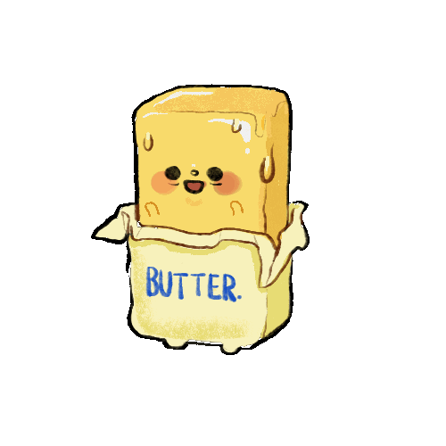 Butter Melting Sticker by eggutarto