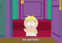 butters stotch hand GIF by South Park 