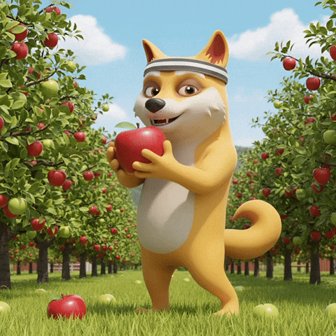 Happy Apple Orchard GIF by Doge Pound